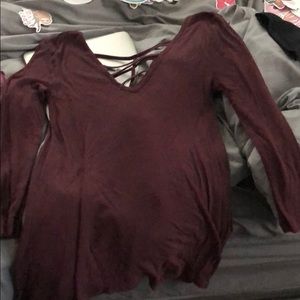 burgundy mudd long sleeve shirt